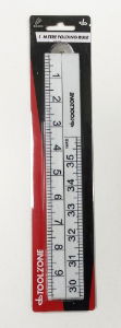 TOOLZONE 1M FOLDING PLASTIC RULE