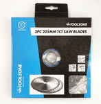 TZ 3PC 205MM TCT CIR SAW BLADES 24/40/48