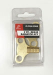TOOLZONE 2PC RADIATOR KEYS BRASS