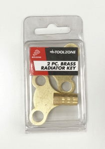 TOOLZONE 2PC RADIATOR KEYS BRASS