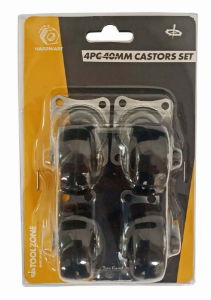 TZ 4PC 40MM CASTOR WHEELS 2XSW 2X FIXED