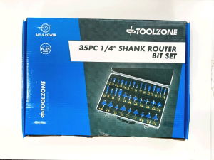 TOOLZONE 35PC 1/4 SHANK ROUTER BIT SET"