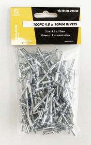 TOOLZONE 100PC 4.8MM X 10MM RIVETS