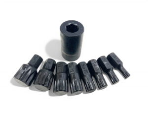 TOOLZONE 9PC IMPACT SPLINE BIT SET M6-M8