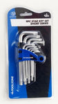 TOOLZONE 9PC SHORT STAR KEYS T10 TO T50
