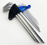 ToolZone 9PC EXTRA-LONG BALL HEX KEYS 1.5-10MM Chrome vanadium