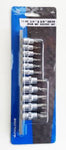 TZ 11PC STAR BIT SOCKETS ON RAIL T10-T60
