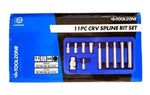 T/ZONE 11PC CRV SPLINE BIT SET M2-M12