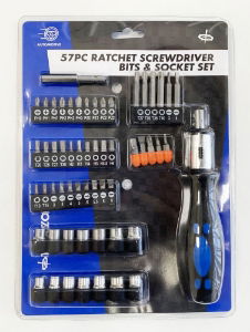 T/Z 57PC RATCHET S/DRIVER & SOCKET SET