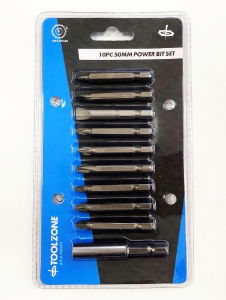 T/Z 10PC CRV SINGLE ENDED POWER BIT SET