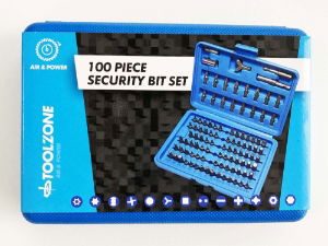 T/ZONE 100PC SECURITY CRV POWER BIT SET