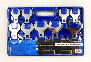 T/ZONE 14PC JUMBO MM CROWS FOOT WRENCHES