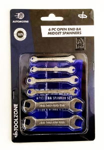 T/ZONE 6PC BA MIDGET SPANNERS OPEN ENDED