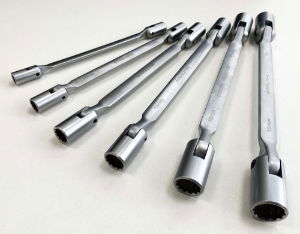 TZ 6PC D/ END FLEXI SOCKET WRENCH 8-19MM
