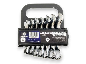T/Z 7PC AF STUBBY COMBI SPANNERS IN RACK