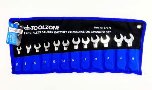 12PC FLEXI STUB RAT. MM COMBI SPANNERS