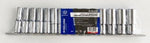 T/Z 15PC 1/2 DEEP CRV SOCKETS ON RAIL"