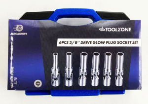 T/ZONE 6PC 3/8 DR GLOW PLUG SOCKET SET"