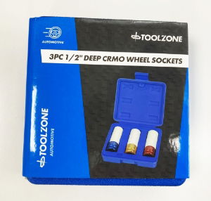 TZ 3PC 1/2'' DR SOCKETS 17,19,21MM PROT.