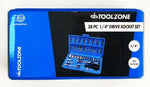TOOLZONE 38PC 1/4 CRV SOCKET SET"