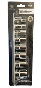 T/ZONE 8PC WHITWORTH 1/2 SHALLOW SOCKET"