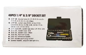 40PC 1/4 & 3/8 SOCKET SET