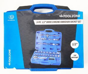 TOOLZONE 24PC 1/2PRO CRV SOCKET SET"