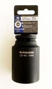 T/ZONE 36MM 1/2 DEEP IMPACT SOCKET CRMO"