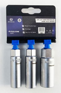 TOOLZONE 3PC 3/8 DR. SPARK PLUG SOCKETS"