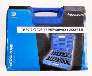 TZ 16PC 1/2DEEP IMPACT SOCKET SET 10-32"