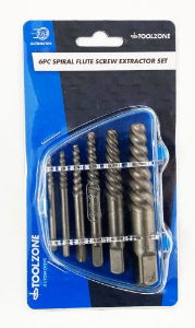 TZ 6PC SPIRAL FLUTE SCREW EXTRACTOR SET