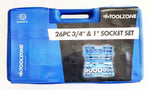 TOOLZONE 26PC 3/4 & 1" SOCKET SET"