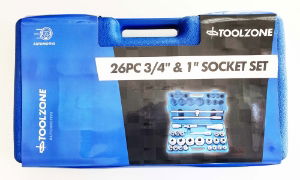 TOOLZONE 26PC 3/4 & 1" SOCKET SET"