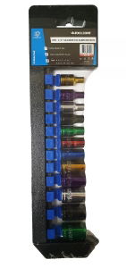 TZ COLOUR 12PC 1/4 MM STD CRV SOCKETS"