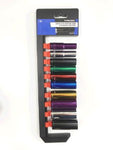 TZ COLOUR 10PC 3/8'' MM DEEP CRV SOCKETS
