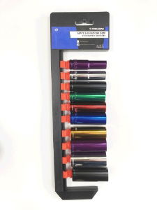 TZ COLOUR 10PC 3/8'' MM DEEP CRV SOCKETS