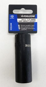 TOOLZONE 19MM 1/2" DEEP IMPACT SOCKET