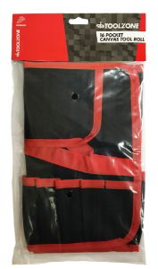 TOOLZONE 16 POCKET CANVAS TOOL ROLL