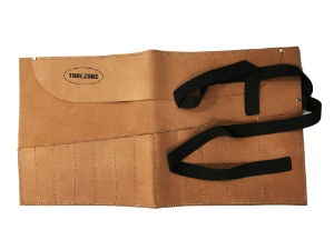 TOOLZONE 12 POCKET LEATHER TOOL ROLL