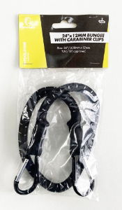 T/Z 24 HD BUNGEE WITH CARABINER CLIPS"