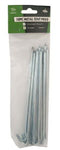 T/ZONE 10PC 180MM X 5MM METAL TENT PEGS