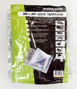 T/Z 2 X 3M CLEAR PVC TARPAULIN