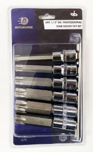 T/ZONE 6PC 1/2 T55-T100 STAR BITS 100MM"