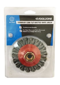 T/Z M14 100MM PROF SEMI FLAT WIRE WHEEL