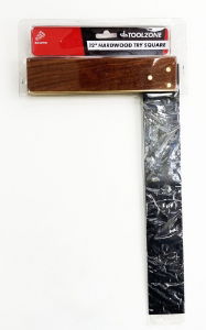 TOOLZONE 12 HARDWOOD TRY SQUARE"