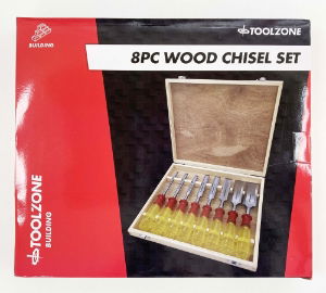 TZ 8PC WOOD CHISEL SET IN WOODEN CASE