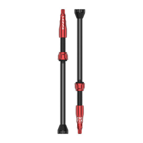 Lezyne - CNC TLR Valves (Pair) 80mm - Red