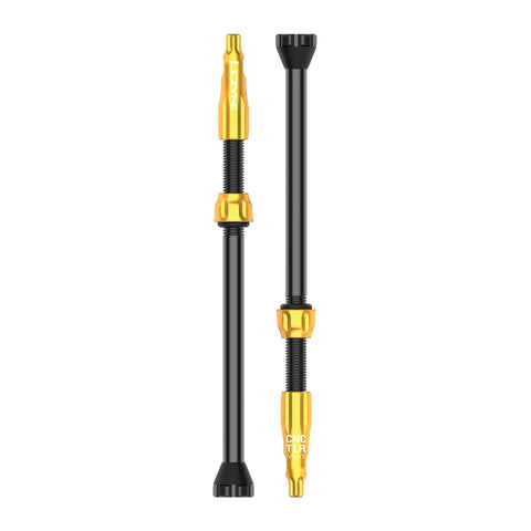 Lezyne - CNC TLR Valves (Pair) 80mm - Gold