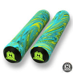 MGP 180mm GRIND GRIPS - SWIRLS - LIME/TEAL