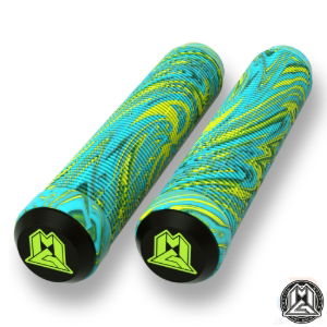 MGP 180mm GRIND GRIPS - SWIRLS - LIME/TEAL